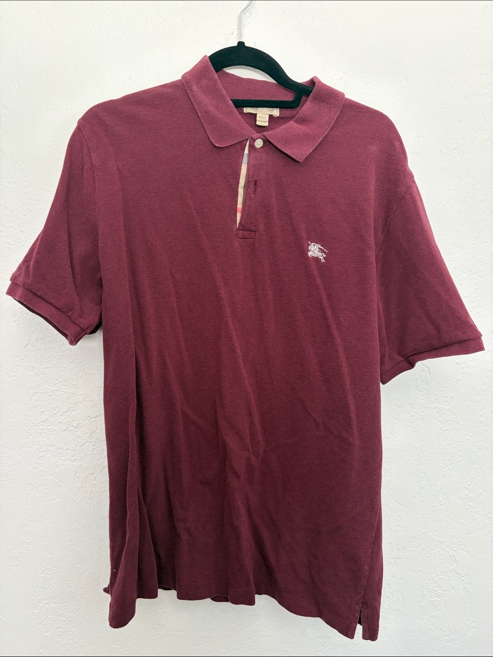 Burberry Men's Polo Shirt - Burgundy